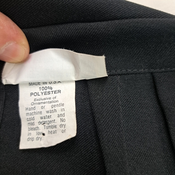 Ernst Licht Black Floral  Embroidery Skirt Size 12 Vintage - Picture 7 of 12